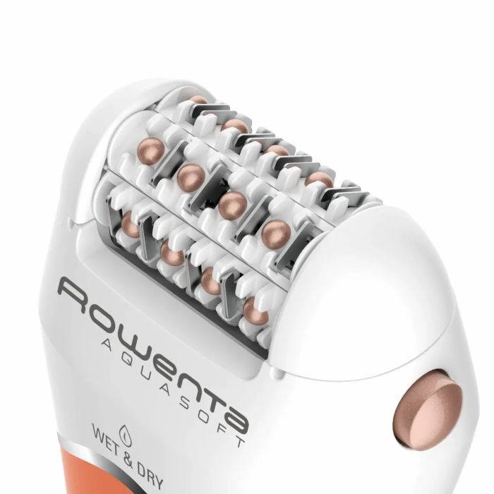 Епілятор Rowenta Aquasoft Wet&Dry пінцетний, акумуляторний , пінцет.-24, волог.+сух., насадок-3, кораловий