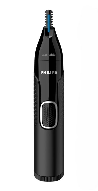 Триммер Philips Series 5000 для бороды, усов, окантовки,бровей, носа и ушей, 1хАА, насадок-4, чехол, сталь, черный