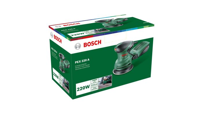 Шліфмашина ексцентрикова Bosch PEX 220 A 200Вт 125мм 24000об/хв 1.2кг