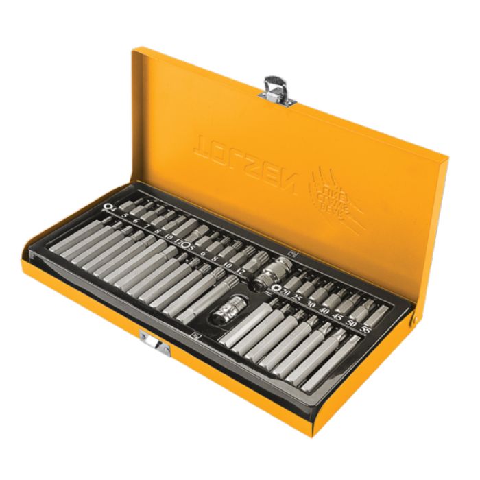 Биты Tolsen, набор 40шт, 3/8", HX, M, Torx, кейс