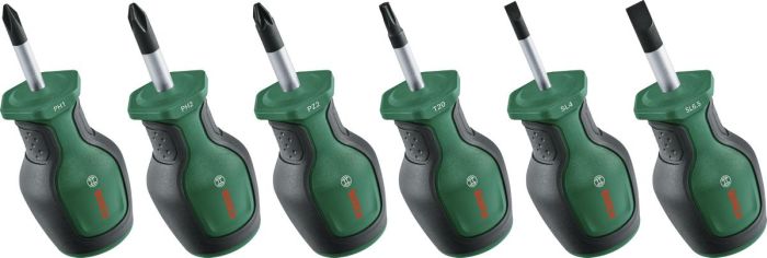 Викрутки Bosch набір 6шт, PH, PZ, TX, SL, сталь CrV