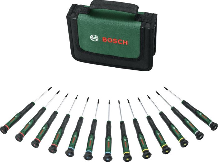 Отвертка прецизионная Bosch набор 13шт, SL, PH, TX, HEX, сталь CrV