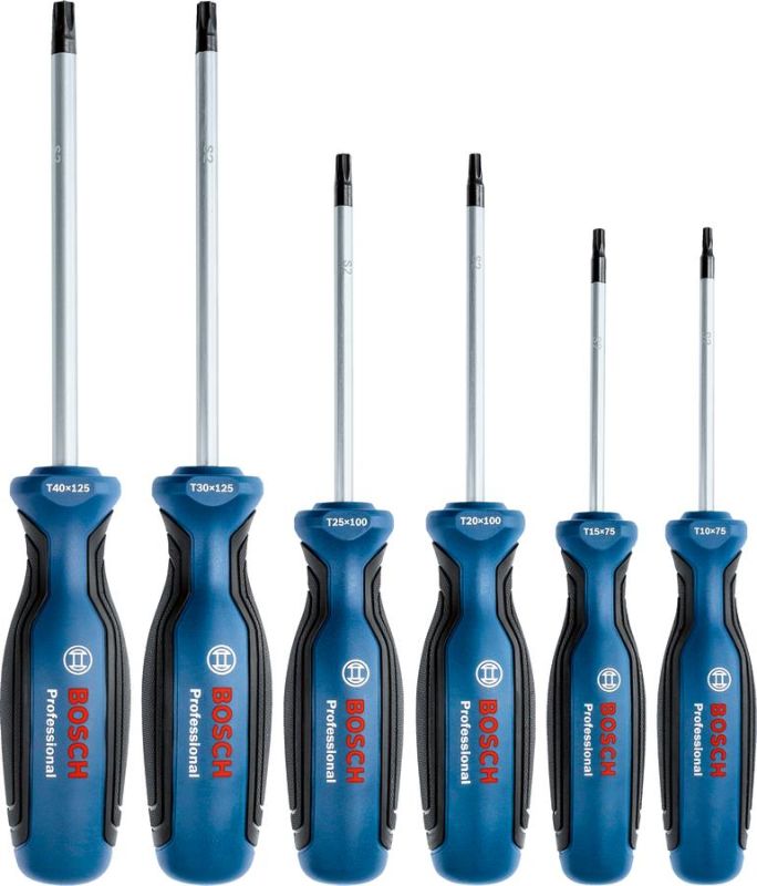 Викрутка Bosch Professional набір 6шт, SL 4.5, 5.5, 6.5, PH1, PH2