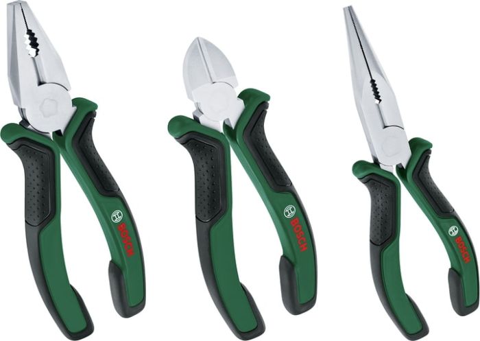 Плоскогубці Bosch набір 3шт, комбіновані, подовжені, бокорізи