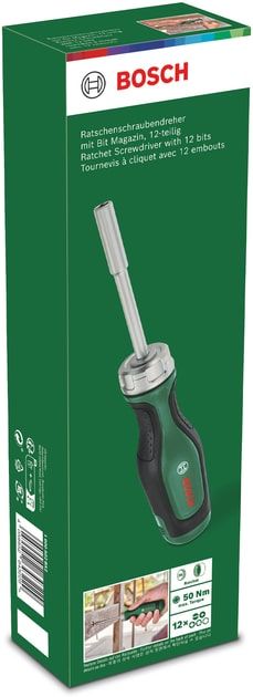 Отвертка Bosch 12 насадок, Tx, PZ, PH, SL, HEX