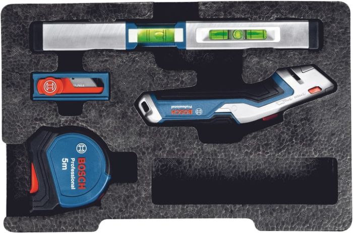 Набор профессиональных отверток и смешанных ручных инструментов Bosch 19 шт, L3.5, SL6.5, TX15, TX20, PH1, PZ 2 мм, рулетка 5м, уровень 25см