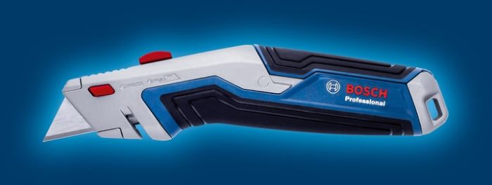 Нож складной Bosch, трапециевидное лезвие, корпус пластик, 253мм