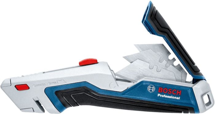 Нож складной Bosch, трапециевидное лезвие, корпус пластик, 253мм