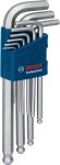 Ключі шестигранні Bosch Professional, кулястий наконечник, набір 9шт
