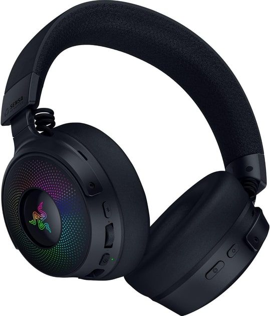 Гарнитура игровая Razer Kraken V4 Pro, mini-jack/USB-A/BT/WL, RGB, чёрный