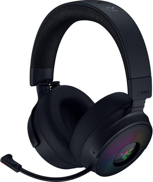 Гарнитура игровая Razer Kraken V4 Pro, mini-jack/USB-A/BT/WL, RGB, чёрный