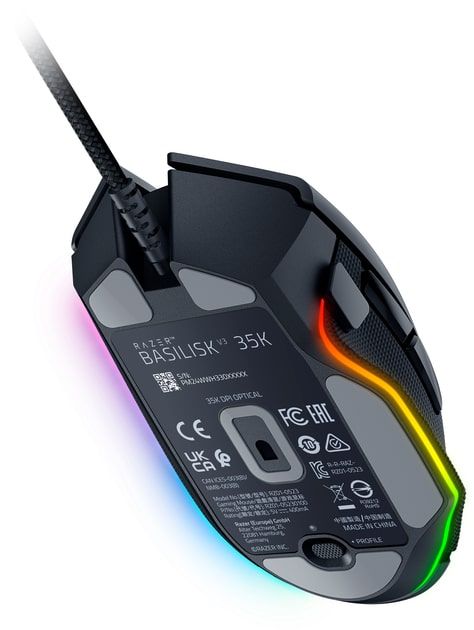 Мышь Razer Basilisk V3 35K, RGB, USB-A, чёрный