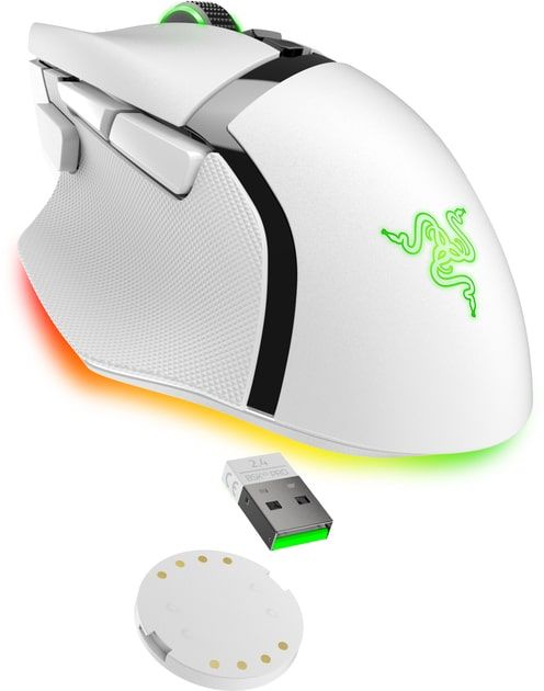 Миша Razer Basilisk V3 Pro 35K, RGB, USB-A/WL/BT, білий