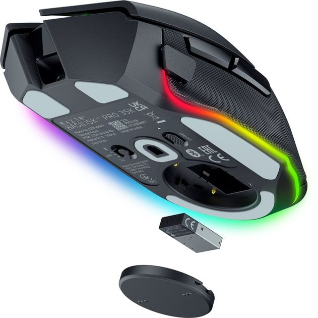Мышь Razer Basilisk V3 Pro 35K, RGB, USB-A/WL/BT, чёрный