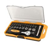 Набор торцевых головок и бит Tolsen, 1/4", с трещоткой, 38шт