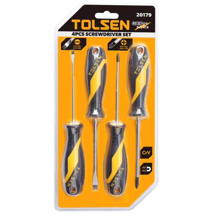 Викрутки Tolsen набір 4шт, SL,PH, 110мм