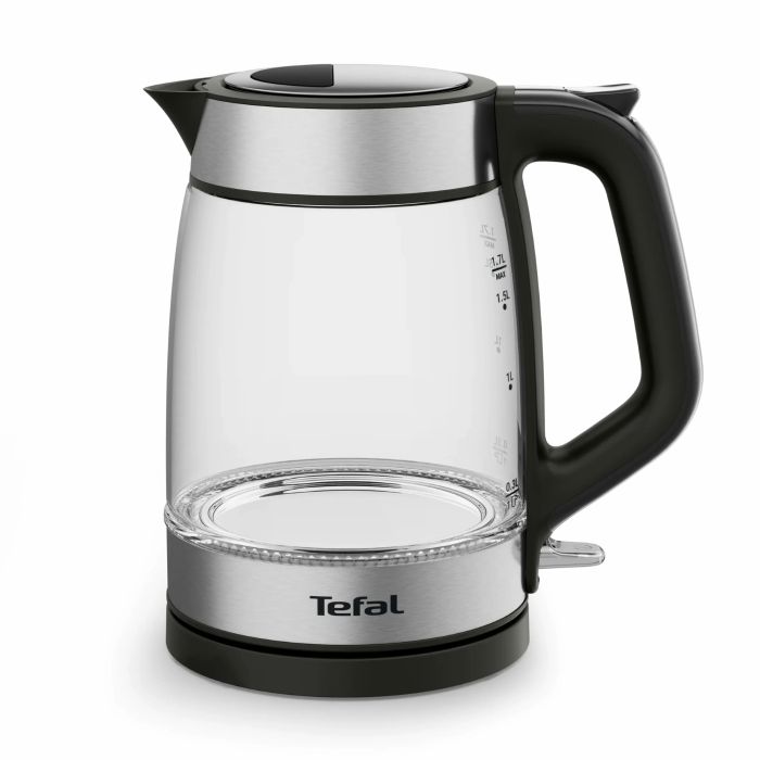 Электрочайник Tefal Glass Kettle 1.7л, стекло, с подсветкой, серебристо-черный