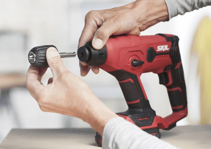 Перфоратор акумуляторний SKIL 3810 CA SDS-plus+ШЗП 20В 1Дж аксесуари кейс 1.5кг без АКБ та ЗП