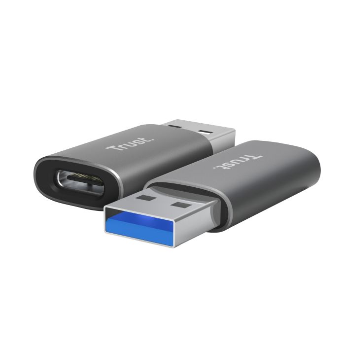 Адаптер Trust Calyx USB-C > USBA3.2, 2шт, черный