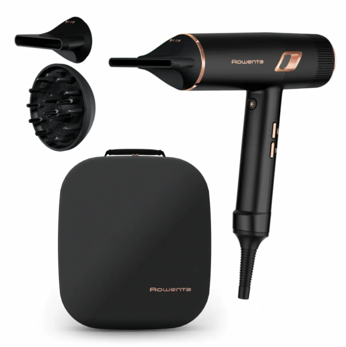 Фен Rowenta Ultimate Experience Maesteria, 2000Вт, режимов-3, дифузор, иониз-я, хол. обдув, черный