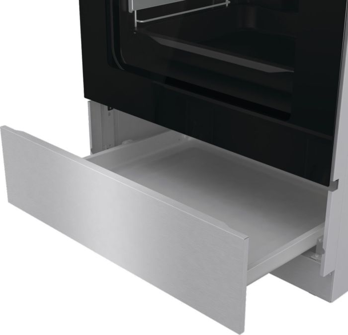 Плита Gorenje комбінована, 71л, 60x60см, дисплей, чавун,з кришкою, програматор IconLed,нерж