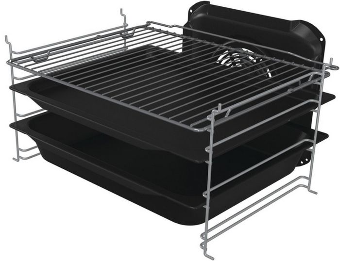 Плита Gorenje комбінована, 70л, 50x60см, дисплей, чавун, чорний