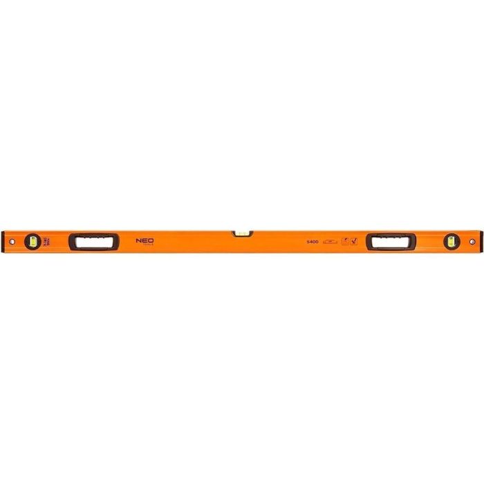 Рівень Neo Tools S 400 алюмінієвий, 120см, 3 капсули, 2 отвори для рук