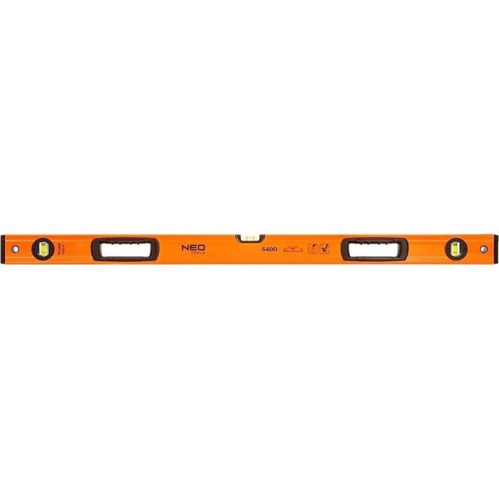 Уровень Neo Tools S 400 алюминиевый, 100 см, 3 капсулы, 2 отверстия для рук