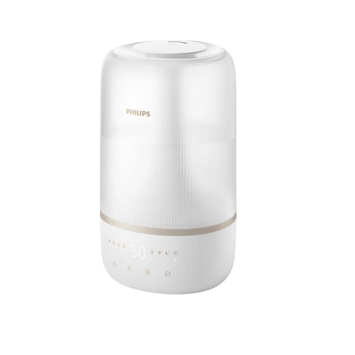 Зволожувач повітря Philips традиційне зволоження Series 1001, 41м2, 3л, 275мл/г, електр. кер-ння, режим сну, нічник, білий