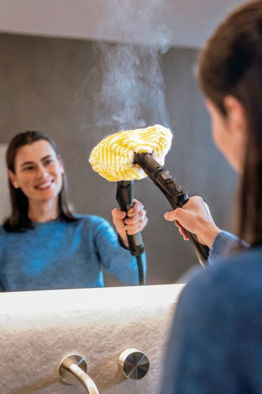 Пароочиститель Karcher SC 5 EasyFix Iron, 2250Вт, 1500мл, 4.2Бар, утюг+ швабра, белый