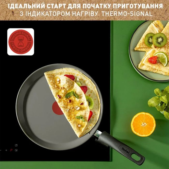 Сковорода для млинців Tefal Renewal, 25см, алюміній, бакеліт, сірий