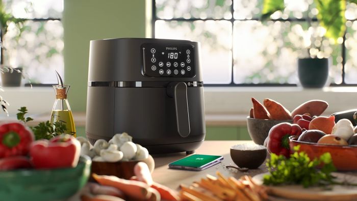 Мультипечь Philips Ovi Connected XXL  2000Вт, чаша-7.2л, сенсорное управл., 8 авто. программ, пластик, чорний