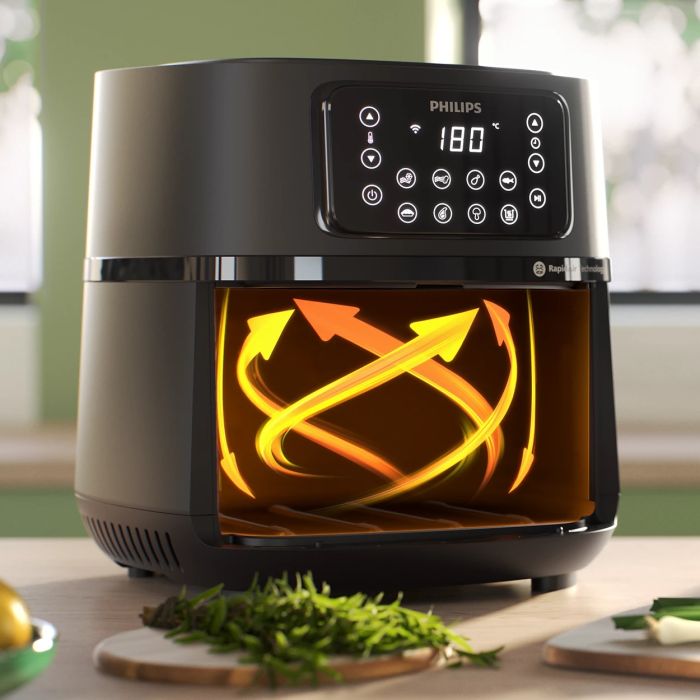 Мультипечь Philips Ovi Connected XXL  2000Вт, чаша-7.2л, сенсорное управл., 8 авто. программ, пластик, чорний