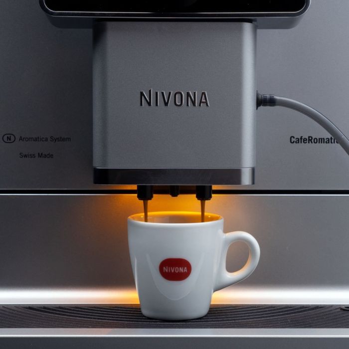 Кофемашина Nivona CafeRomatica 2.2л, зерно + молоко, зерно + молоко, авторецептов - 9, сенсорное управл., черно-серебристый