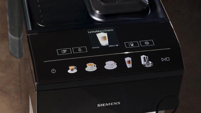 Кофемашина Siemens 1.9л, зерно, ручной капучинатор, авторецептов - 6, черный