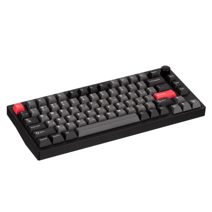 Клавиатура механическая Lemokey  P1 Pro 84Key, Keychron Super Banana, WL/BT/USB-A, QMK/VIA, Hot-Swap, EN/UKR, RGB,  Knob, Carbon Black