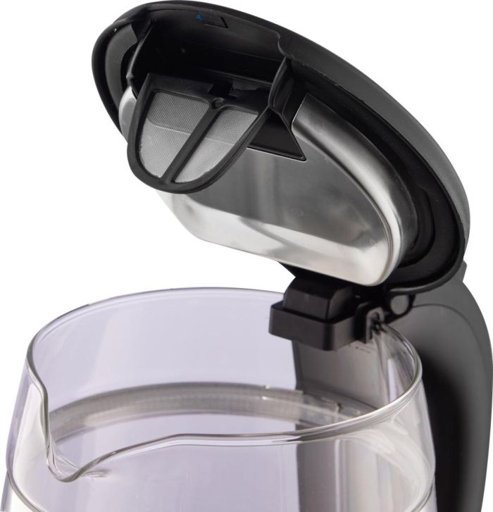 Електрочайник Gorenje 1.7л, 2,200 Вт, strix контроль, скло, чорний