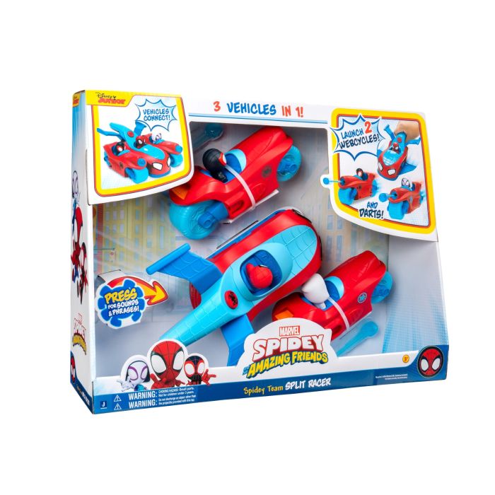Игровой набор 3 в 1 Spidey Deluxe Feature Vehicle Сплит команда Спайди (Spidey Team Split Racer)
