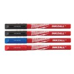 Маркер Milwaukee InkZAll набор 4шт, синий/красный/черный 2шт