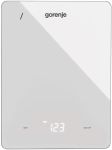 Ваги Gorenje кухонні, 10кг, AAAx3 в комплекті, дисплей, скло, білий