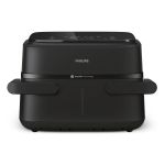 Мультипіч Philips Ovi Flex Dual 2450Вт, чаша-6+3л, сенсорне управл., 2 контейнера, 6 авто. програм, пластик, чорний