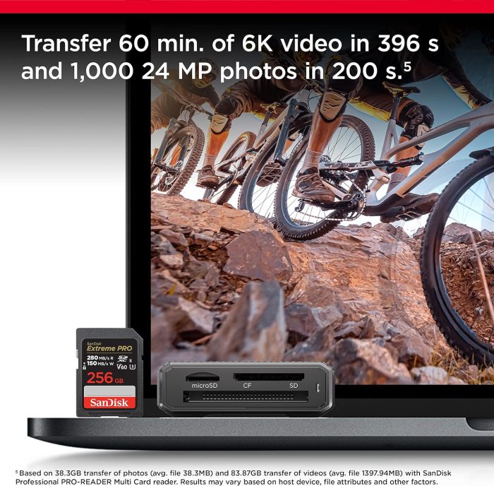 Карта памяти SanDisk SD  256GB C10 UHS-II U3 R280/W150MB/s Extreme Pro V60