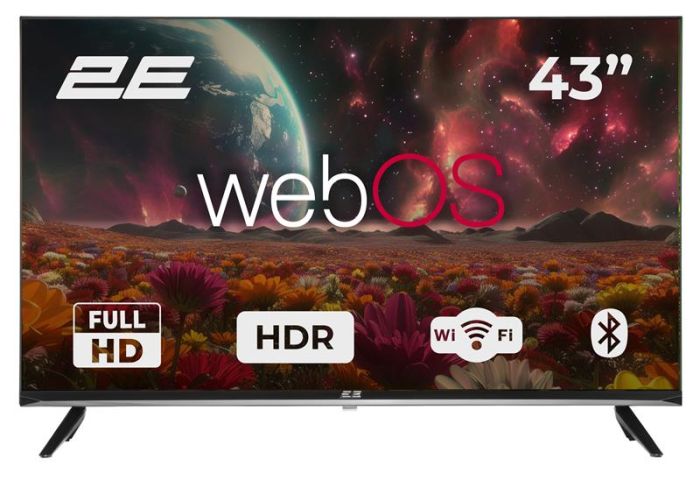 Телевизор 43" 2E LED FHD 60Hz Smart WebOS Black