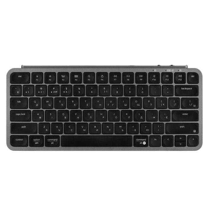 Клавиатура мембраная Keychron B1 Pro, USB/WL/BT, space gray