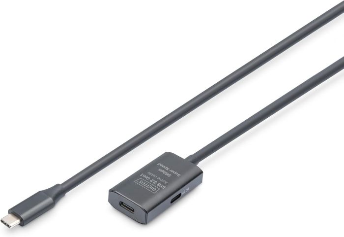 Удлинитель DIGITUS USB 3.2 Gen1 Active Cable 5G, C/M-C/F, 10м, черный