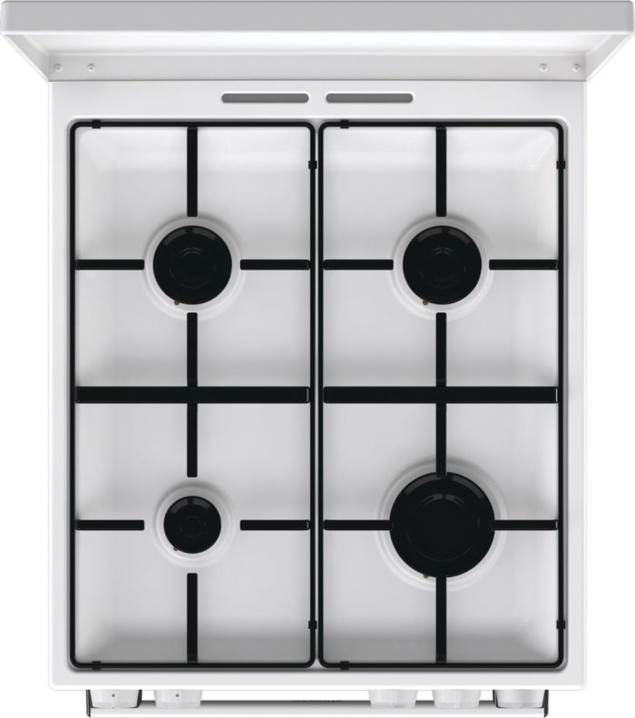 Плита Gorenje  газовая, 70л, 50x60см, эмалированные, с крышкой, белый