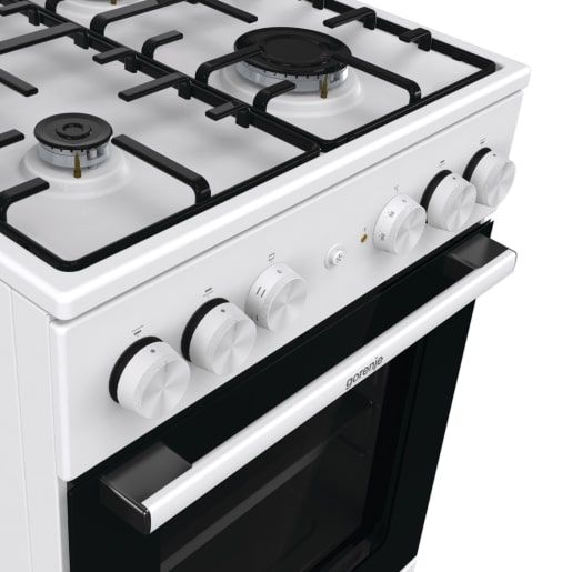Плита Gorenje комби, 68л, 50x60см, эмалированные реш, с крышкой, белый