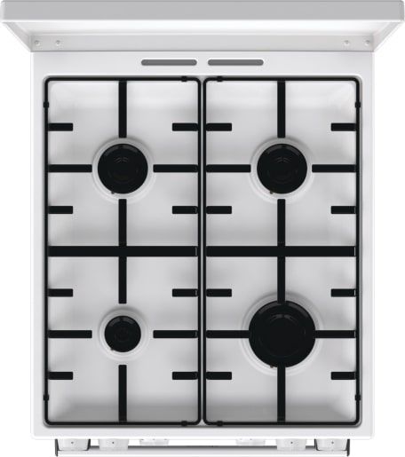 Плита Gorenje комби, 68л, 50x60см, эмалированные реш, с крышкой, белый