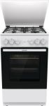 Плита Gorenje комбінована, 68л, 50x60см, емальовані реш, з кришкою, білий