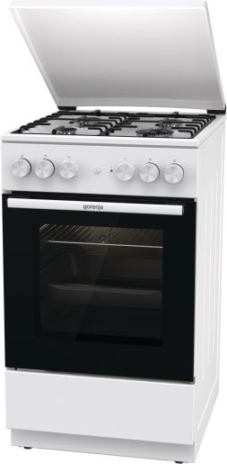 Плита Gorenje комби, 68л, 50x60см, эмалированные реш, с крышкой, белый